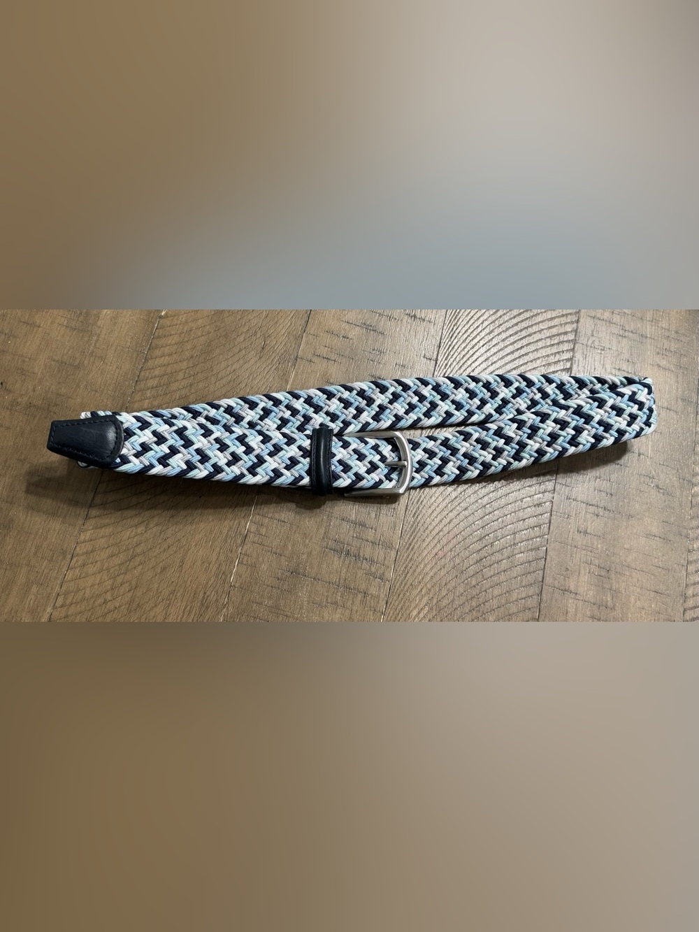 Anderson’s Nylon Woven Belt| 36/ US 32| mint,navy,powderblue,white| Golf - Picture 4 of 7